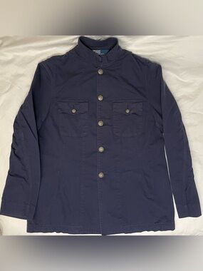 Polo by Ralph Lauren Navy Military-Style Button Front Jacket